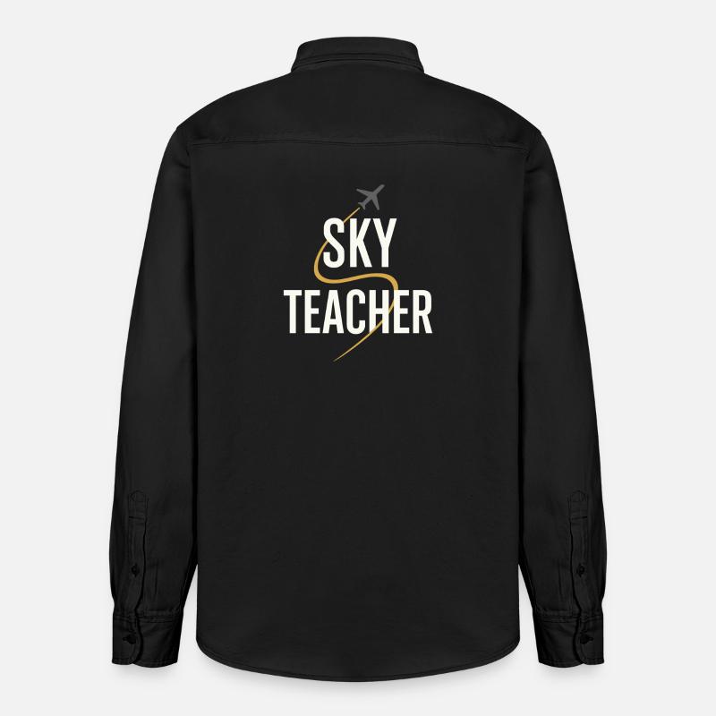 Fluglehrer Cfi Pilot Luftfahrtlehrer - Relaxed Fit Unisex Organic Hemd von Stanley/Stella - washed Black