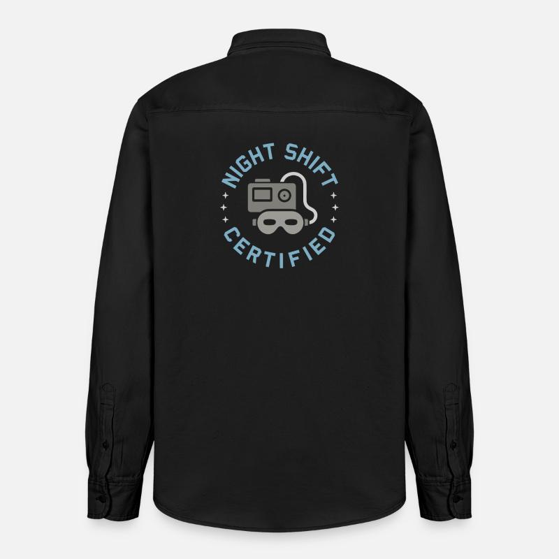 Schlaftechnologe Polysomnographic Tech Rpsgt - Relaxed Fit Unisex Organic Hemd von Stanley/Stella - washed Black