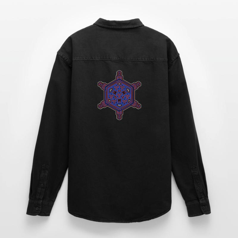 Fractal Evolution Experience Star Hexagon Pattern Relaxed Fit Unisex Organic Shirt by Stanley/Stella