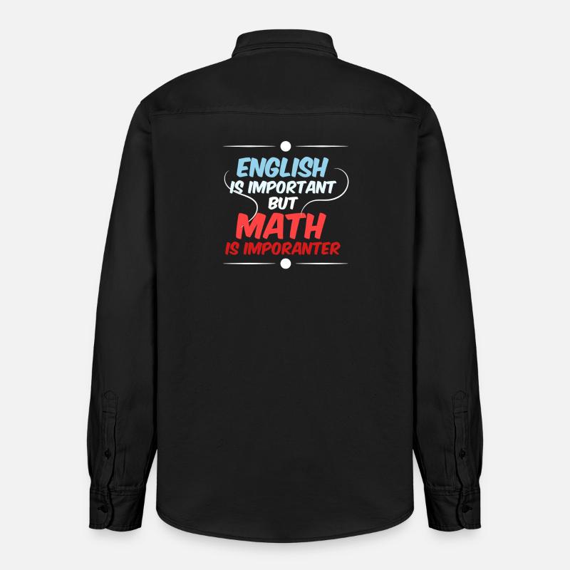 Math Math Math Teacher Mathematician - Relaxed Fit Unisex Organic Shirt by Stanley/Stella - washed black
