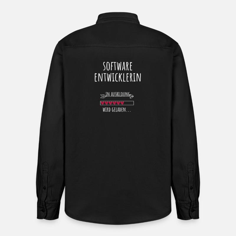 Softwareentwicklerin Informatik Studium Beruf - Relaxed Fit Unisex Organic Hemd von Stanley/Stella - washed Black