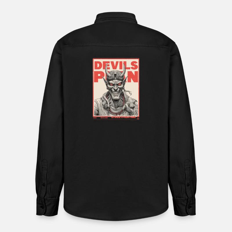 Devils Plan - Relaxed Fit Unisex Organic Hemd von Stanley/Stella - washed Black