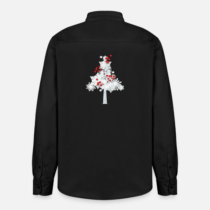 Arbre de Noël flocon de neige - Chemise unisexe coupe décontractée bio Stanley/Stella - noir délavé