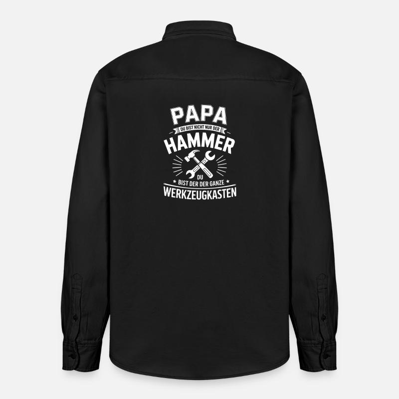 Boîte à outils Dad Hammer - Chemise unisexe coupe décontractée bio Stanley/Stella - noir délavé