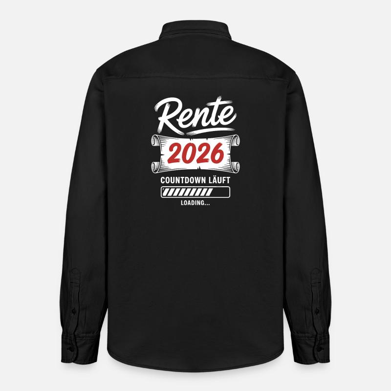 Pension 2026 countdown is on - Relaxed Fit Unisex Organic Shirt by Stanley/Stella - washed black