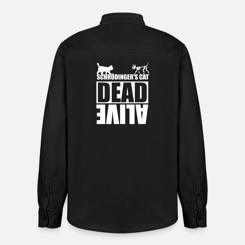 Le chat de Schrödinger - Chemise unisexe coupe décontractée bio Stanley/Stella - noir délavé