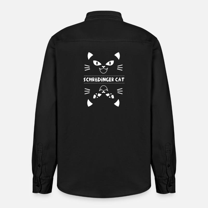 Le chat de Schrödinger - Chemise unisexe coupe décontractée bio Stanley/Stella - noir délavé