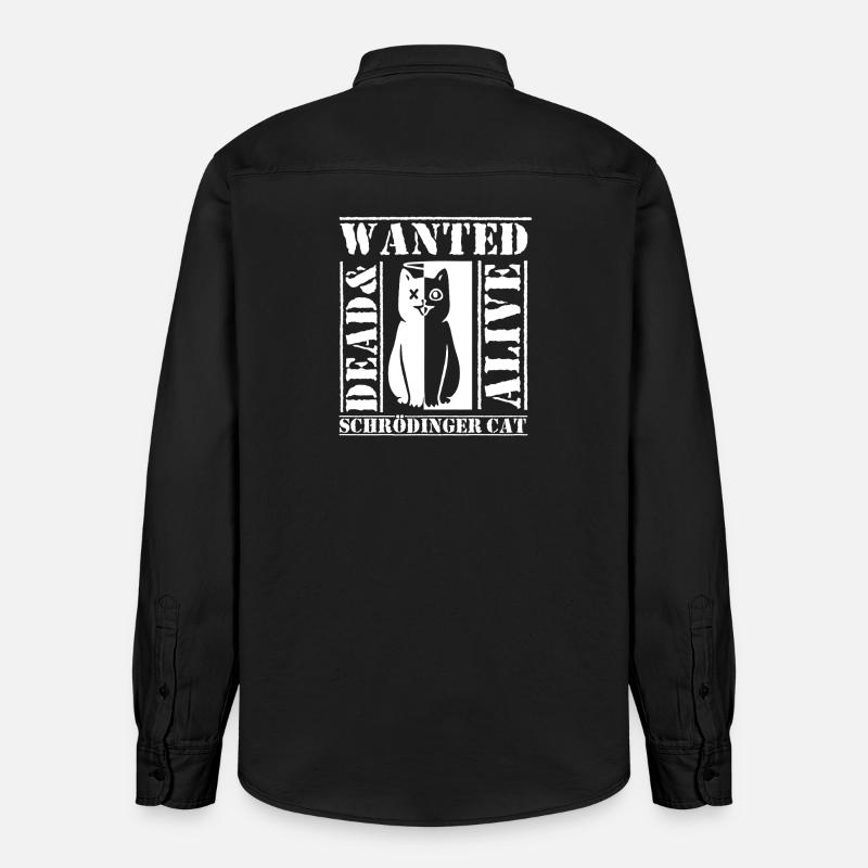 Le chat de Schrödinger - Chemise unisexe coupe décontractée bio Stanley/Stella - noir délavé