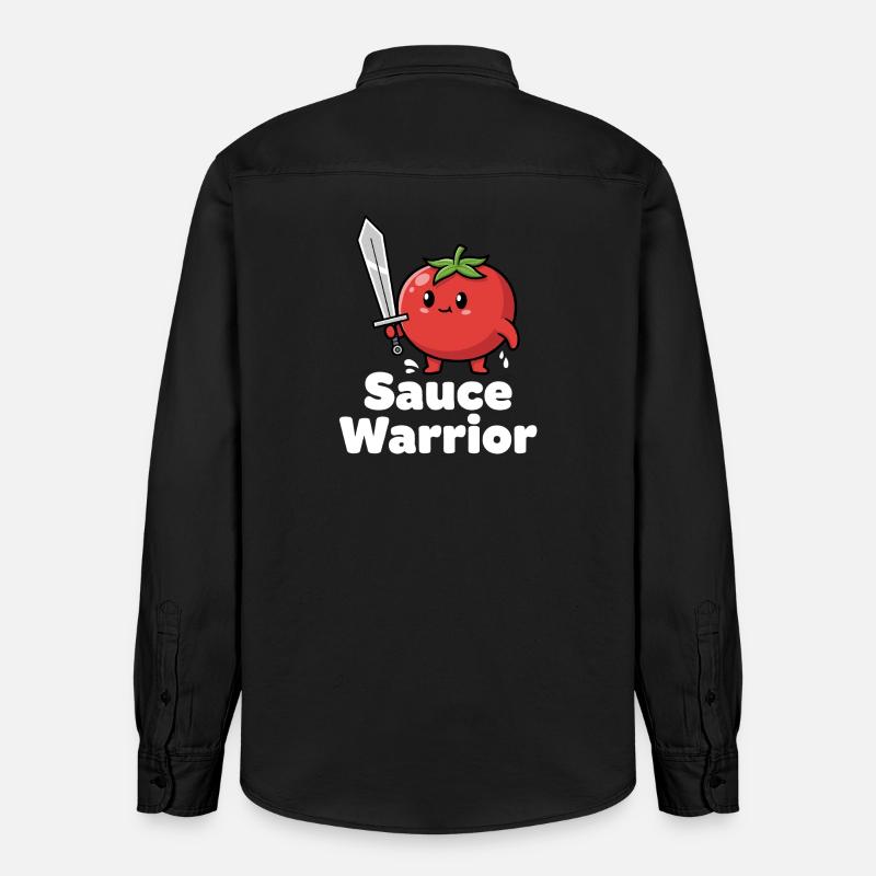 Guerrier tomate à l'épée - Chemise unisexe coupe décontractée bio Stanley/Stella - noir délavé
