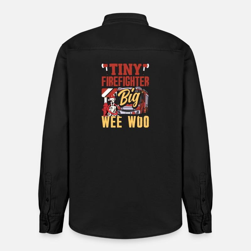 Escouade Wee Woo Pompier, Petit Pompier - Chemise unisexe coupe décontractée bio Stanley/Stella - noir délavé