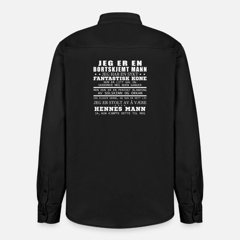 Ich bin ein verwöhnter Mann. - Relaxed Fit Unisex Organic Hemd von Stanley/Stella - washed Black