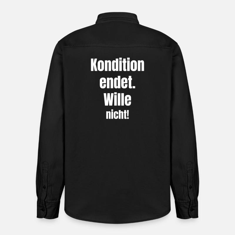 La condition ne s’arrête pas - Chemise unisexe coupe décontractée bio Stanley/Stella - noir délavé
