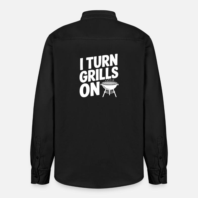 Ich schalte den Grill ein - Relaxed Fit Unisex Organic Hemd von Stanley/Stella - washed Black