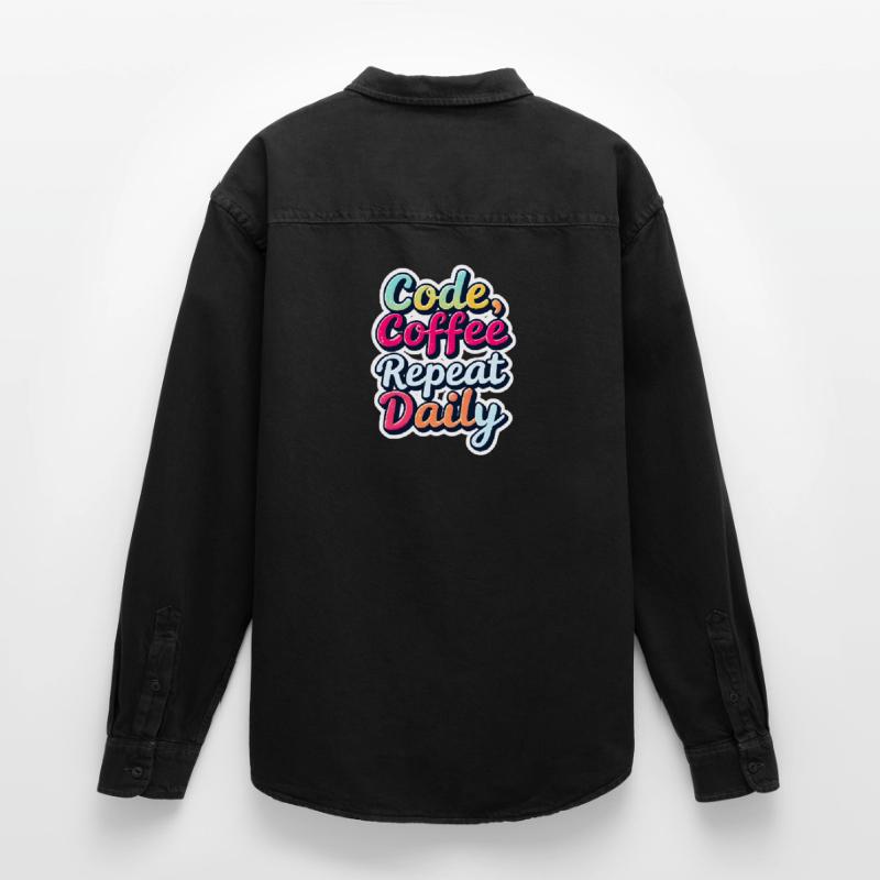 Code Schlaf Debug Wiederholungsprogramm Shirt Relaxed Fit Unisex Organic Hemd von Stanley/Stella