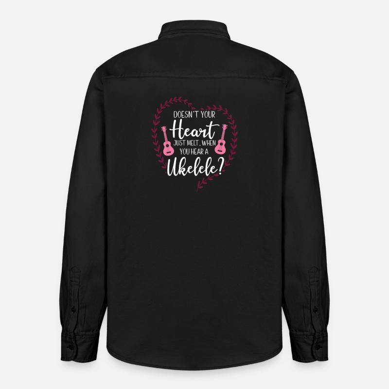 Hawaiian Ukulele Uke Doesn't Your - Relaxed Fit Unisex Organic Hemd von Stanley/Stella - washed Black