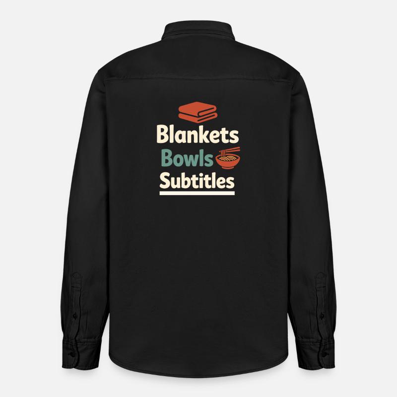 Introverti d’anime Weeb canapé - Chemise unisexe coupe décontractée bio Stanley/Stella - noir délavé