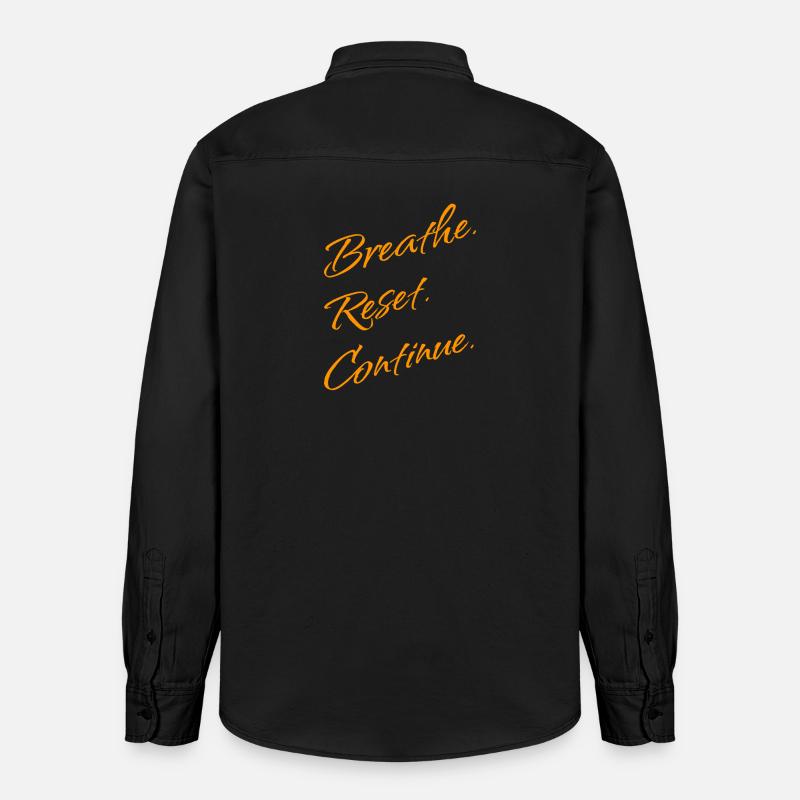 Réinitialiser. Continue. - Chemise unisexe coupe décontractée bio Stanley/Stella - noir délavé