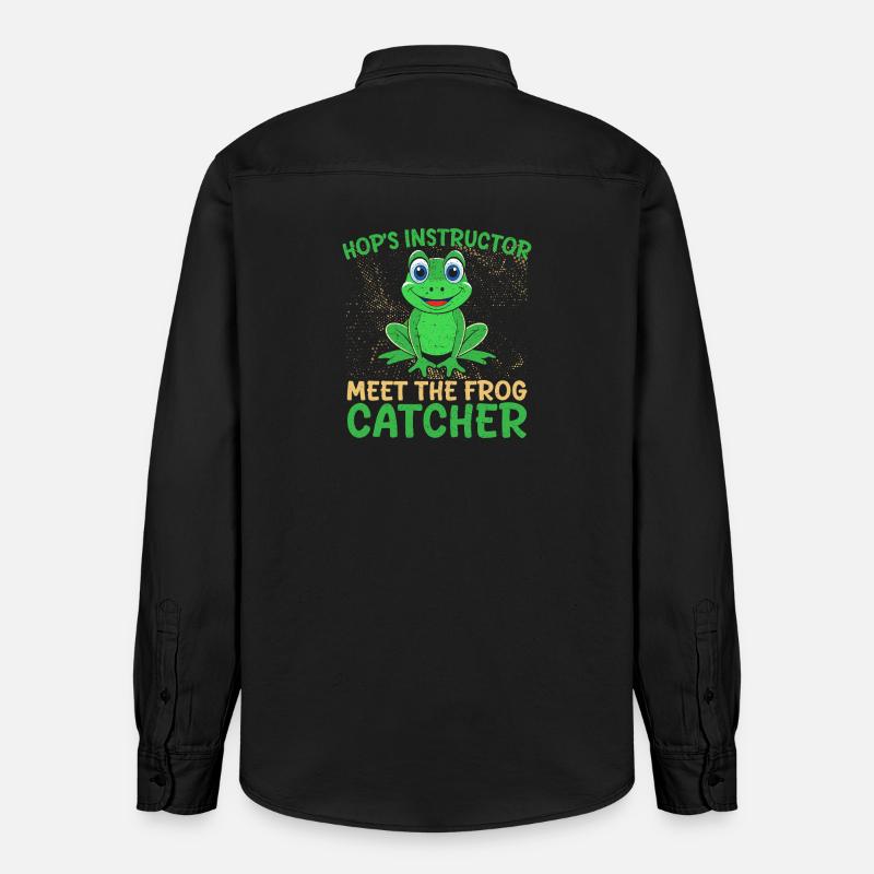 Frog Catcher Hop´s Instructor Frog - Relaxed Fit Unisex Organic Hemd von Stanley/Stella - washed Black