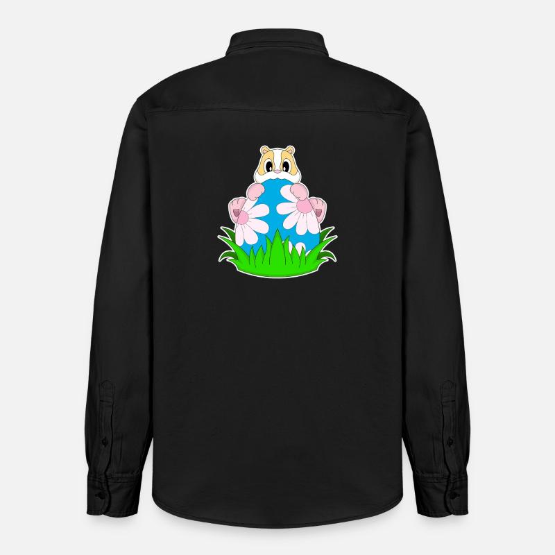 Hamster Easter Easter Egg - Relaxed Fit Unisex Organic Shirt by Stanley/Stella - washed black