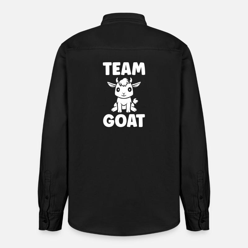 Equipe Cabri Team Goat - Chemise unisexe coupe décontractée bio Stanley/Stella - noir délavé
