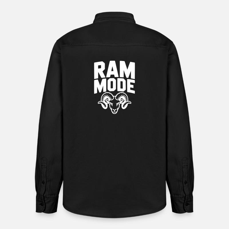 Ram Mode - Relaxed Fit Unisex Organic Shirt by Stanley/Stella - washed black