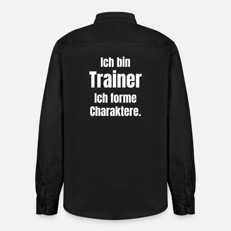 Ich bin Trainer – Charakterformung - Relaxed Fit Unisex Organic Hemd von Stanley/Stella - washed Black