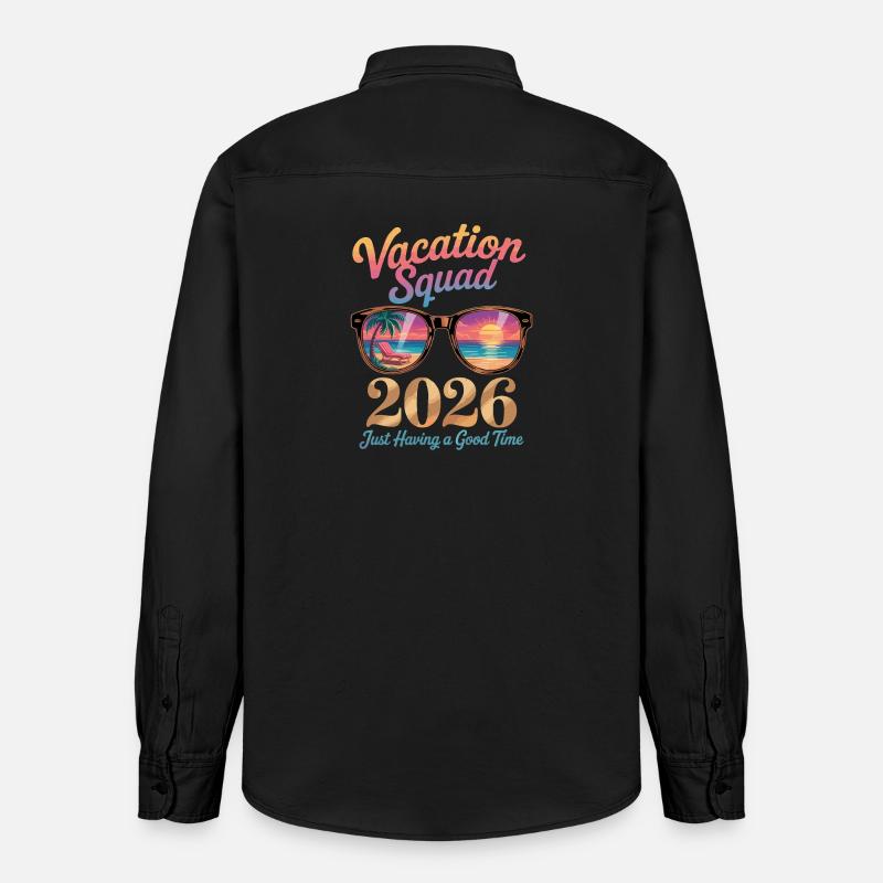 Devis de voyage de groupe 2026 - Chemise unisexe coupe décontractée bio Stanley/Stella - noir délavé