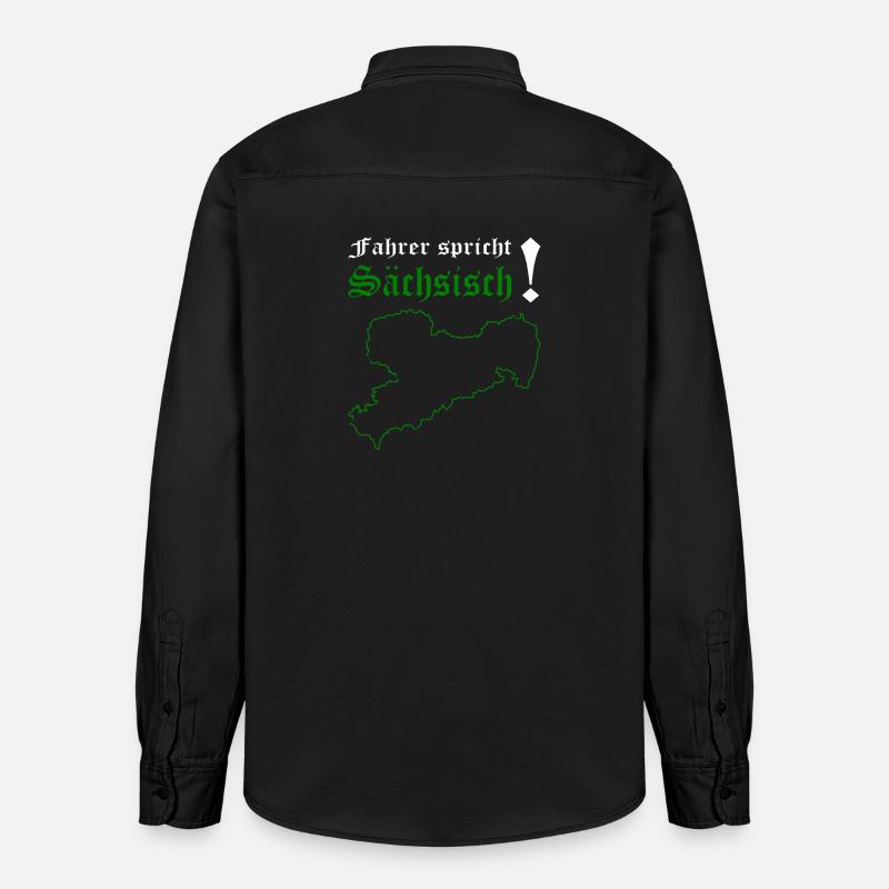 Dialecte saxon saxon de Saxe - Chemise unisexe coupe décontractée bio Stanley/Stella - noir délavé