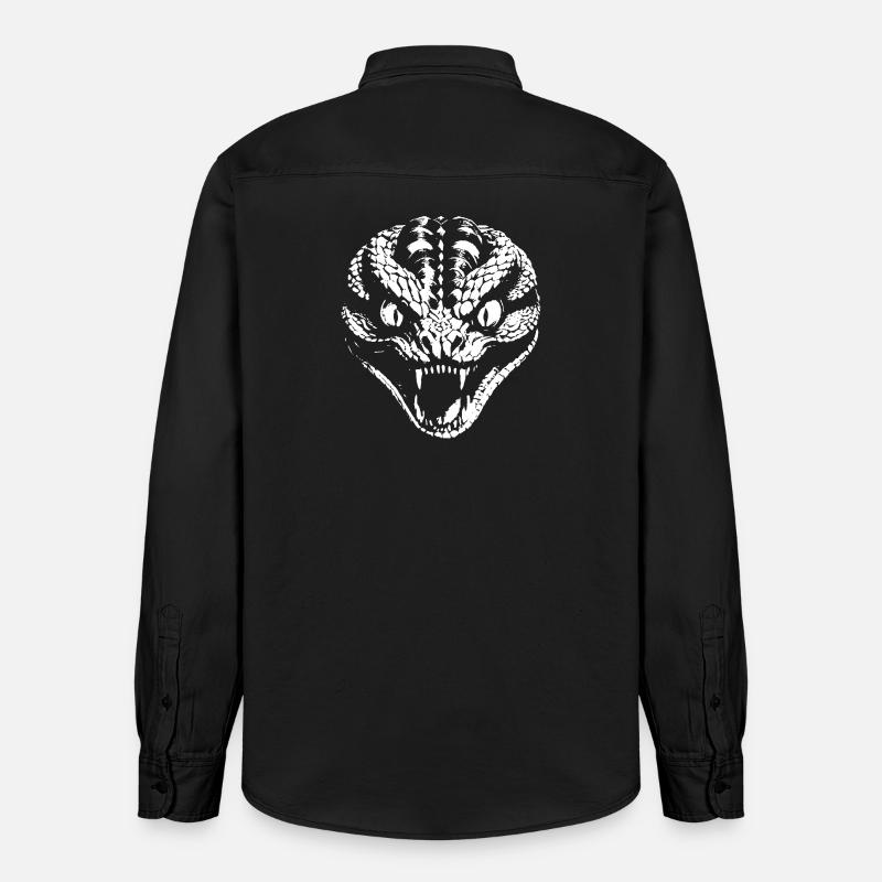 Serpent - Chemise unisexe coupe décontractée bio Stanley/Stella - noir délavé