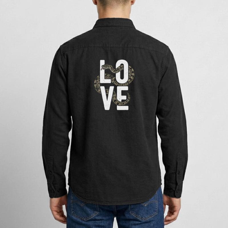 Königspython Schlangen LOVE Terrarium Python Relaxed Fit Unisex Organic Hemd von Stanley/Stella