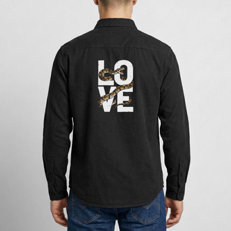 Königspython Schlangen LOVE Terrarium Python Relaxed Fit Unisex Organic Hemd von Stanley/Stella