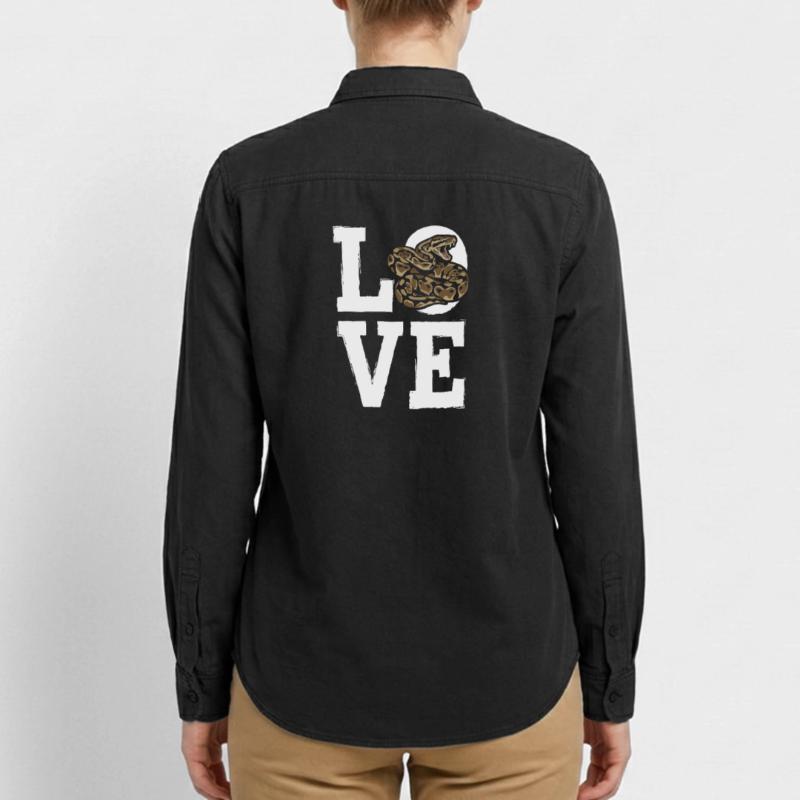Königspython Schlangen LOVE Terrarium Python Relaxed Fit Unisex Organic Hemd von Stanley/Stella