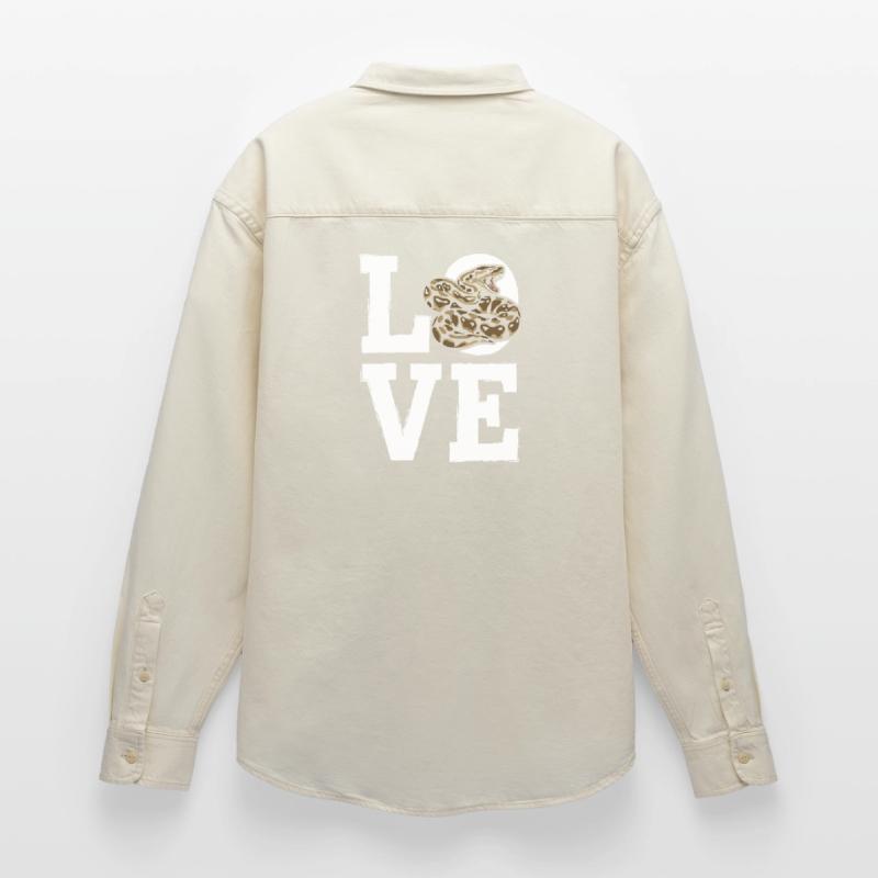 Königspython Schlangen LOVE Terrarium Python Relaxed Fit Unisex Organic Hemd von Stanley/Stella