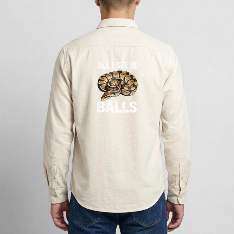 Königspython Schlangen Liebhaber Terrarium Python Relaxed Fit Unisex Organic Hemd von Stanley/Stella