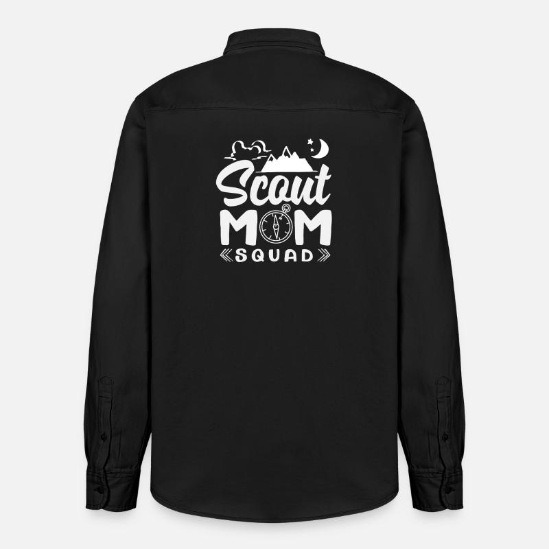 Stolze Mutter Pfadfinderin Scouting Mom Squad - Relaxed Fit Unisex Organic Hemd von Stanley/Stella - washed Black