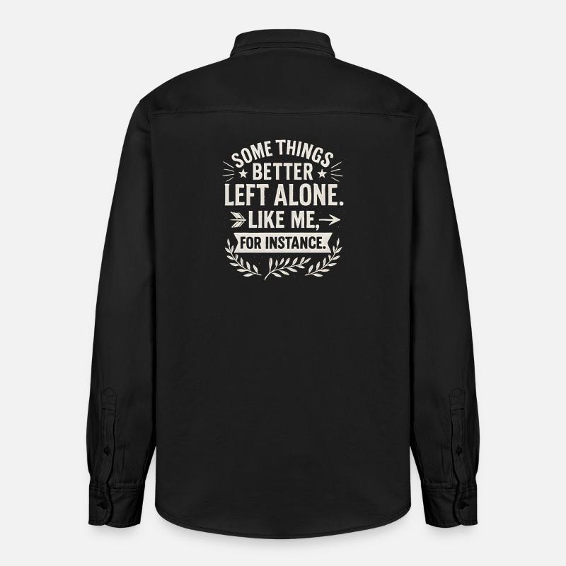 Lustiger Spruch Introvertierte Nerds Geschenkidee - Relaxed Fit Unisex Organic Hemd von Stanley/Stella - washed Black