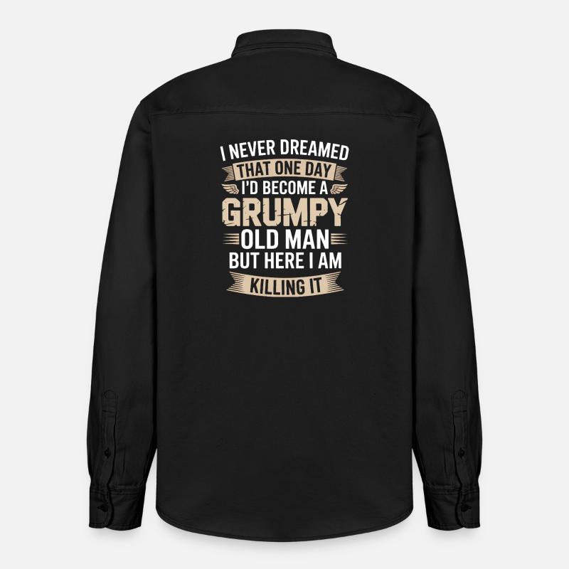 Grumpy Old Man: Killing It - Chemise unisexe coupe décontractée bio Stanley/Stella - noir délavé