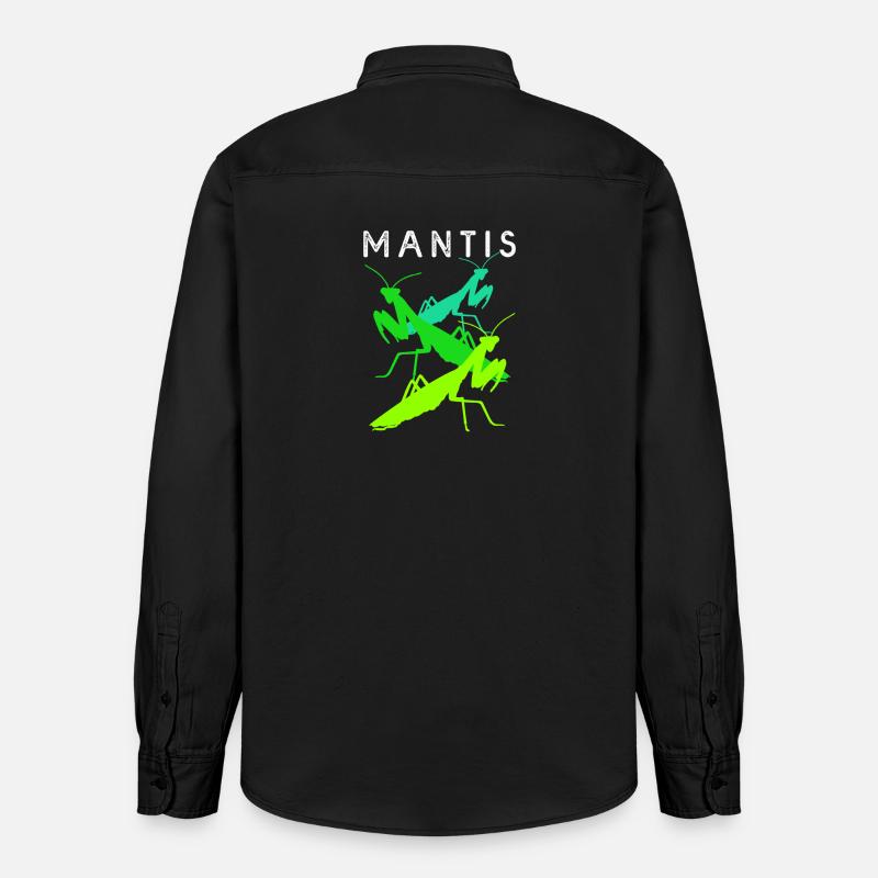 Gottesanbeter Gottesanbeterin Mantis - Relaxed Fit Unisex Organic Hemd von Stanley/Stella - washed Black