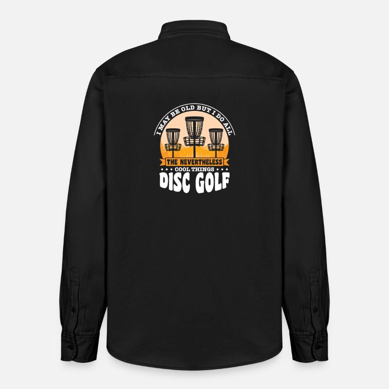 Cadeaux de disc golf Disc Golf - Chemise unisexe coupe décontractée bio Stanley/Stella - noir délavé
