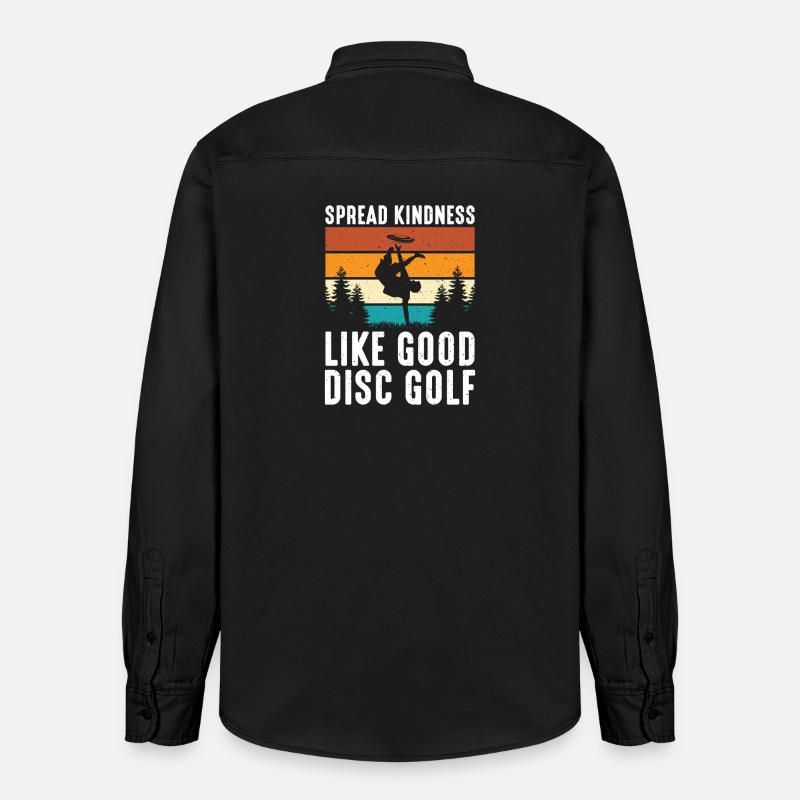 Disc Golf Geschenke Discgolf - Relaxed Fit Unisex Organic Hemd von Stanley/Stella - washed Black