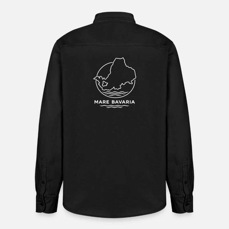 Mer de Bavière - Mare Bavière - Chemise unisexe coupe décontractée bio Stanley/Stella - noir délavé