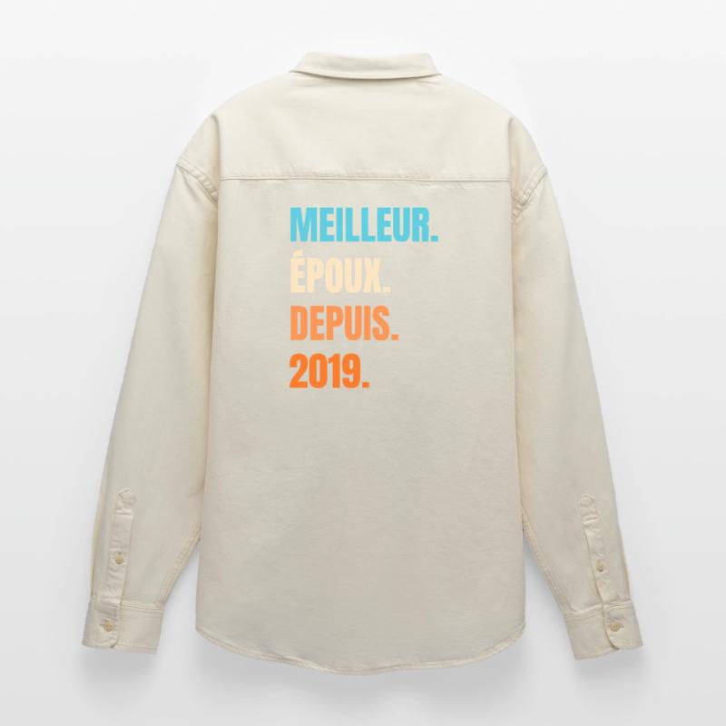Bester Ehemann seit 2019 Geschenk-Ehemann Relaxed Fit Unisex Organic Hemd von Stanley/Stella