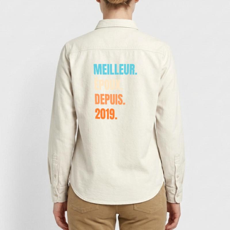 Bester Ehemann seit 2019 Geschenk-Ehemann Relaxed Fit Unisex Organic Hemd von Stanley/Stella