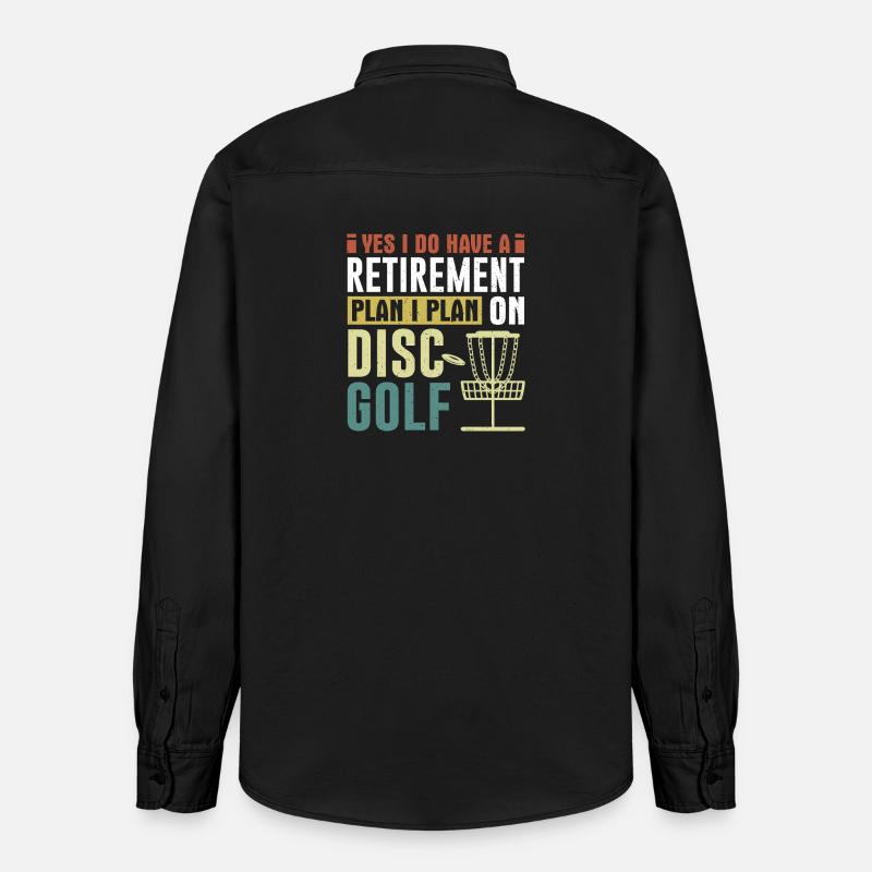 Cadeaux de disc golf Disc Golf - Chemise unisexe coupe décontractée bio Stanley/Stella - noir délavé
