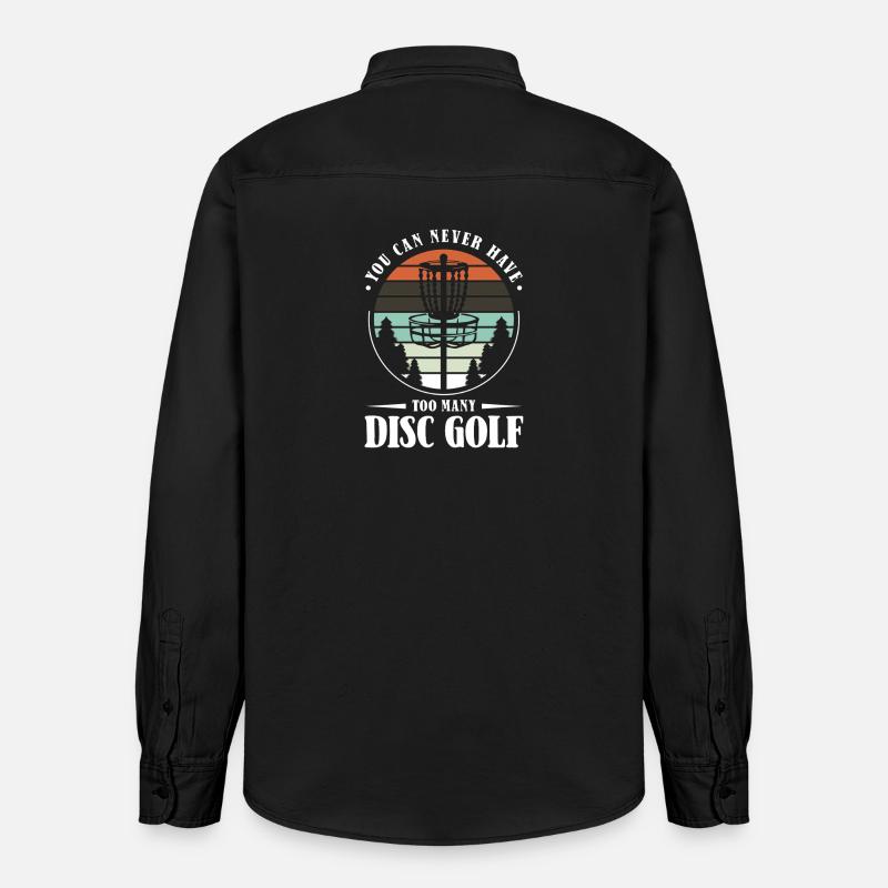Disc Golf Geschenke Discgolf - Relaxed Fit Unisex Organic Hemd von Stanley/Stella - washed Black