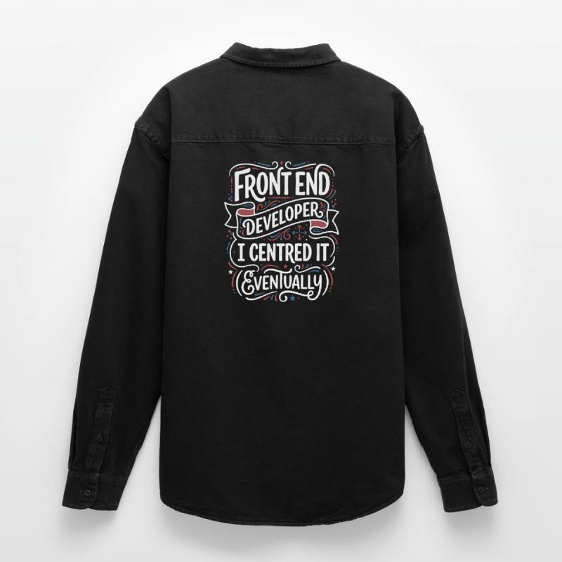 Frontend developer centered Relaxed Fit Unisex Organic Shirt by Stanley/Stella