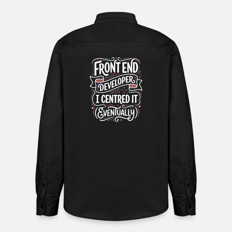 Frontend developer centered - Relaxed Fit Unisex Organic Shirt by Stanley/Stella - washed black