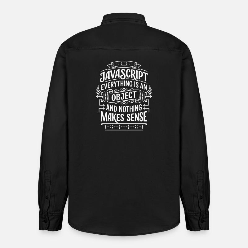 JavaScript: Everything is an object - Relaxed Fit Unisex Organic Shirt by Stanley/Stella - washed black