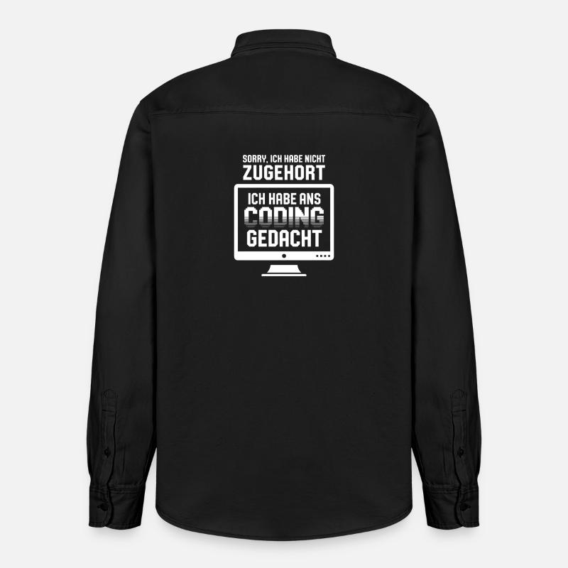 Coding Gedanke statt Zuhören - Relaxed Fit Unisex Organic Hemd von Stanley/Stella - washed Black