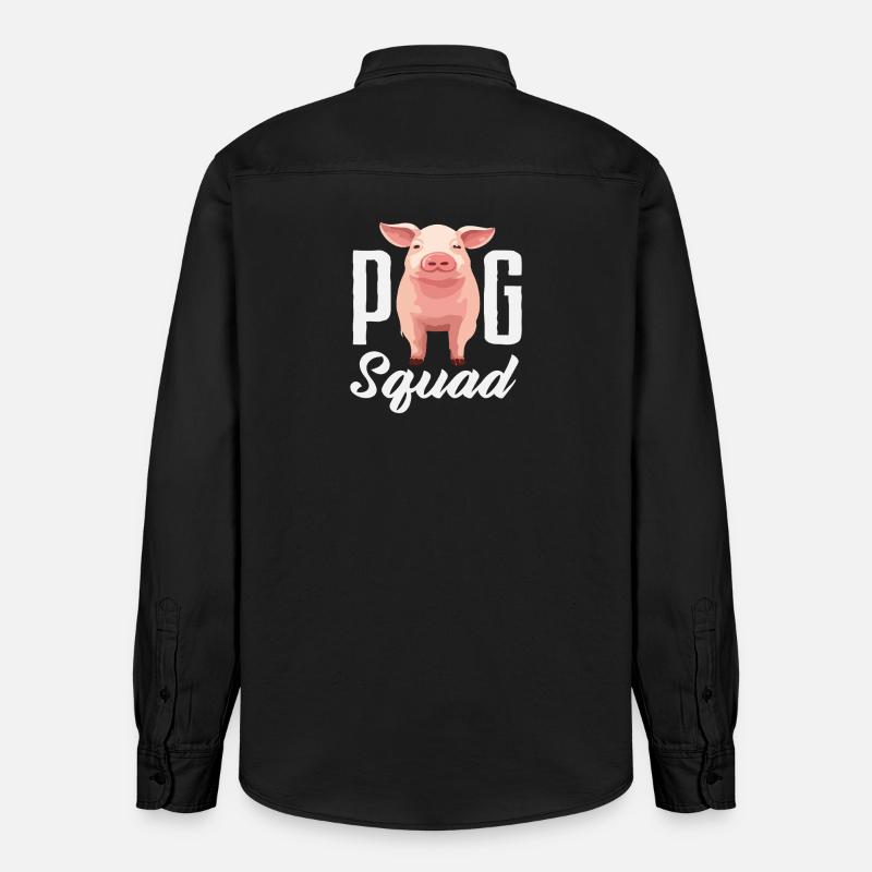 Équipe Pigs Équipe Ferme d’équipe - Chemise unisexe coupe décontractée bio Stanley/Stella - noir délavé